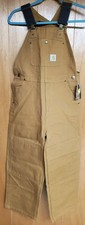 BRAND NEW Carhartt Size 10 Youth Boys Overalls Brown 210 Tags Original Fit