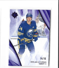2023-24 Ultimate Collection Purple #54 Dylan Cozens 14/15