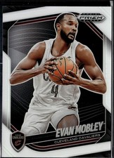 2024-25 Panini Prizm Black #121 Evan Mobley White Prizms #/175