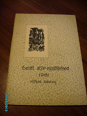 EXLIBRIS BOOK PLATES OF ESTONIA 1961 CATALOGUE ESTONIA RUSSIA
