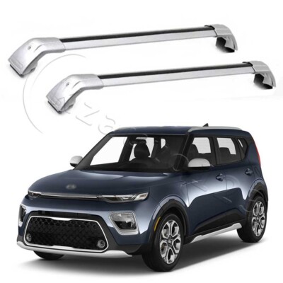 Fit for Kia Soul 2020-2024 Lockable Crossbar Roof Rack Rails 2PCS