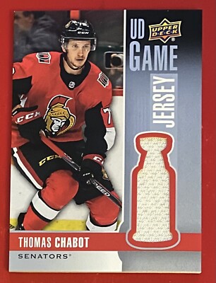 2019-20 Upper Deck Series 1 Game Jersey Thomas Chabot #GJ-TC Ottawa Senators