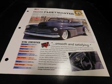 1948 Chevrolet Fleetmaster Spec Sheet Brochure Photo Poster