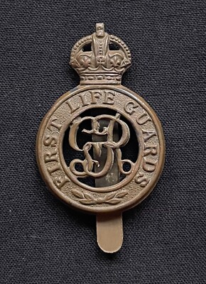 George V First Life Guards Original Mützenabzeichen