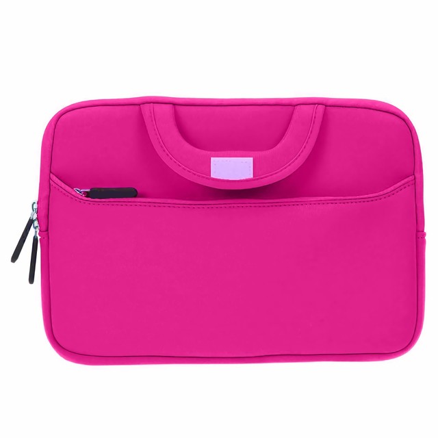 Hpt Pink Handle Neoprene Sleeve w/ Front Pocket 2in1 Tablet Laptop