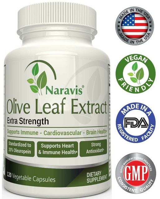 Extracto De Hoja De Olivo - 750Mg - 120 Capsulas Vegetales - 20% De