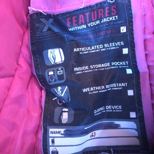 Girls Zero X Posur Coat Jacket Multi Colored Removable Hood - Picture 7 of 8