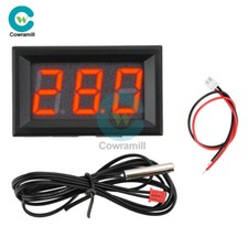 Digital Thermometer LED Display DC4.5-28V NTC Probe Sensor Temperature Meter