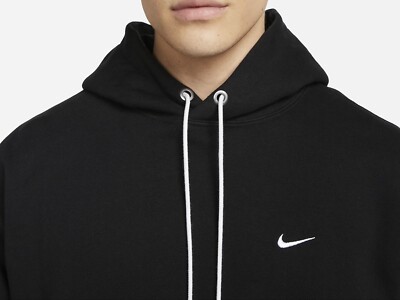 Nike Solo Swoosh - Black / Fleece Pullover Hoodie Expedited
