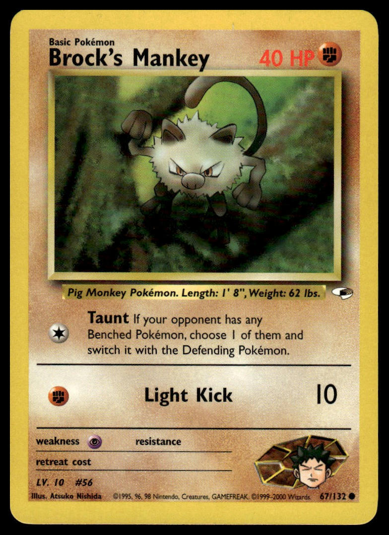 Pokemon Gym Heroes 67/132 Brock's Mankey