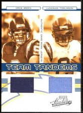 Drew Brees / Tomlinson 2006 Absolute Memorabilia Team Tandems Materials #18 /100