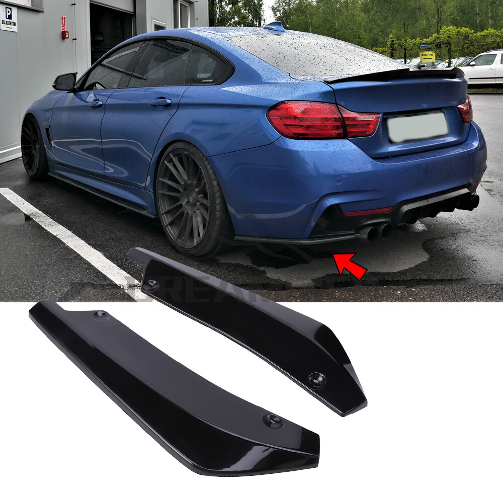 For F32 F33 F36 4 Series Rear Bumper Lip Wrap Angle Diffuser