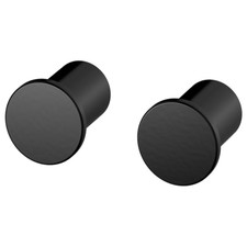 2 ganci appendiabiti da parete bagno Ikea Bangbula con viti nascoste nero nuovi
