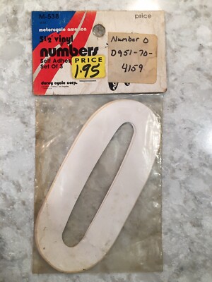 Dorcy Cycle Corp Vintage 5.5  Vinyl Numbers Set Of 3 M-538