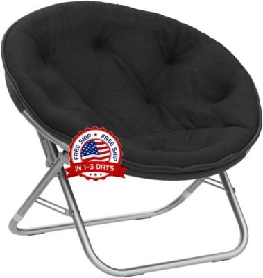 Silla De Felpa De Luna Comoda Para Sala De Estar Oficina Comoda Piel Sintetica