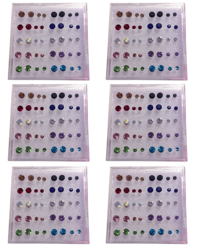 6 CONJUNTOS DE 20 ARETES HIPOALERGÉNICOS DE PLÁSTICO 120 PIEZAS EN TOTAL Foto 2 de 4