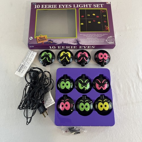 10 Eerie Eyes Light Set Fun World String Lights Blow Molds Halloween
