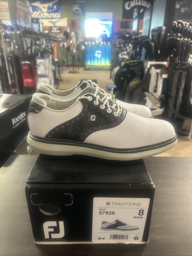 (New) FootJoy Traditions 57928 White/Black Camo Size 8 - Picture 2 of 7