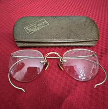 B L Vintage Eyeglasses Antique Spectacles Wire Frame Prescrip 10-12K Gold Fill