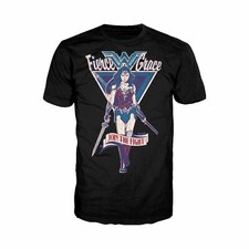 Image of DC Comics Wonder Woman Triangle Fierce Official Men's T-shirt