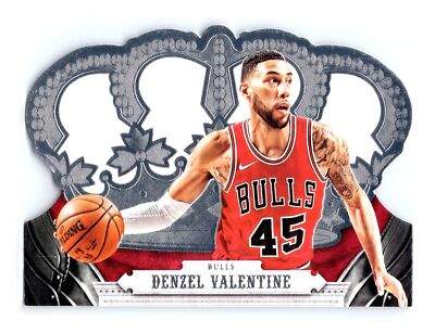 2017-18 Panini Crown Royale Basketball #81 Denzel Valentine Chicago Bulls