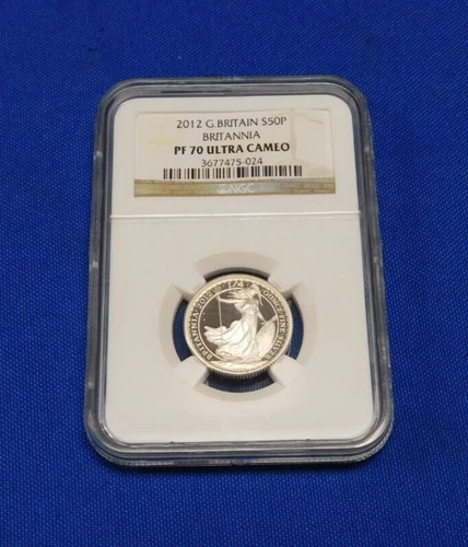 2012 GREAT BRITAIN SILVER 50 PENCE NGC PR 70 ULTRA CAM (FGD 35)