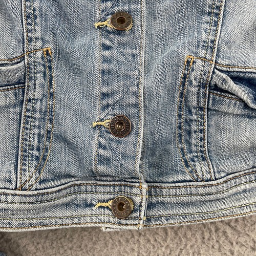 Guess Jeans Jacket Girls Medium Denim Light Wash Vintage Long Sleeve* - Picture 8 of 17