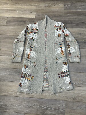 #ad Northern Angel Cardigan Sz M Aztec Print Boho Southwestern Anthropologie $27.99