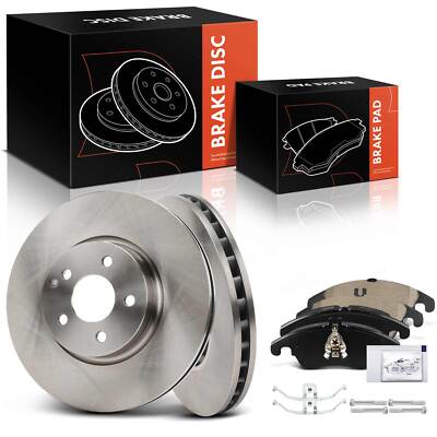 6x Front Disc Rotors & Ceramic Brake Pad for Mercedes-Benz E400 SLC300 E250 E350