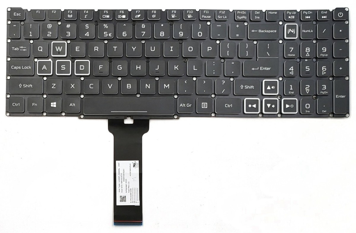 New for Acer Nitro 5 AN515-45 Backlit Keyboard US RGB Coloful