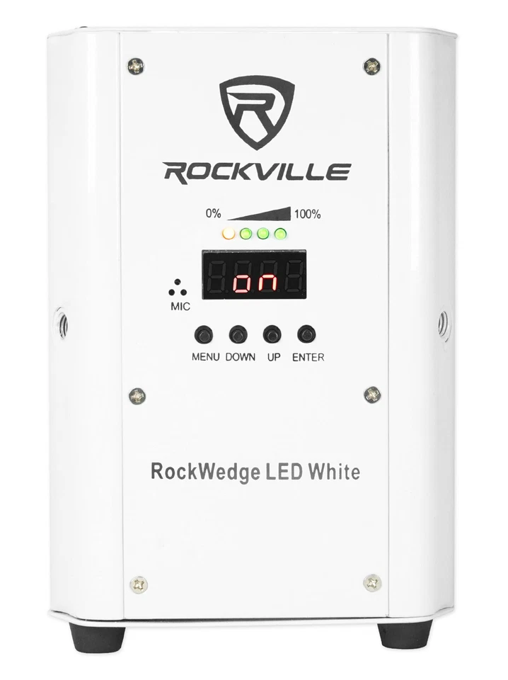(6) Rockville RockWedge LED White Battery Powered Lights+Wireless DMX Controller - Image 3 of 4