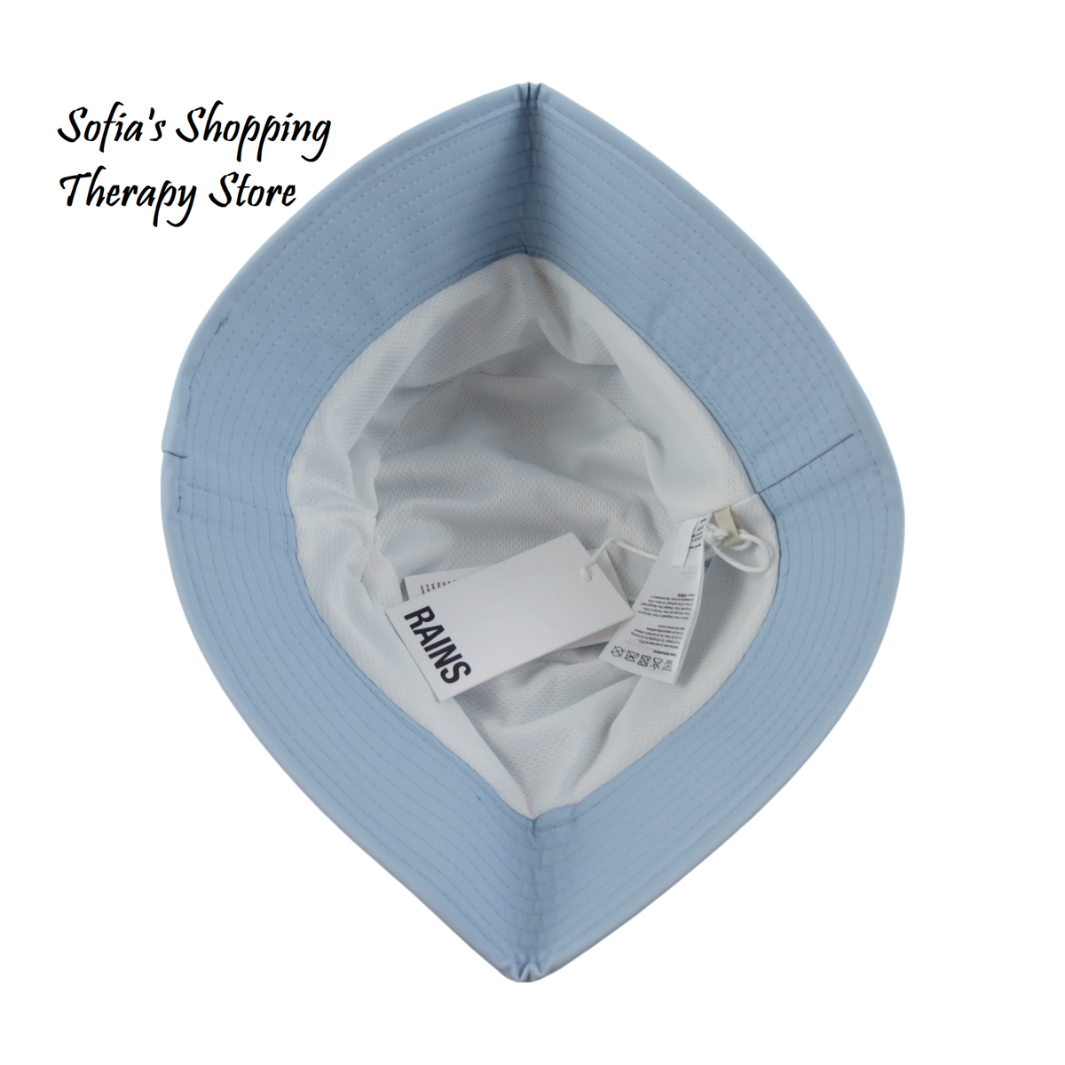 RAINS Rare Pale Blue Bucket Hat Waterproof Size: XS - M NIP Waterproof Golf Rain Bucket Hat | Zero Restriction main image 3