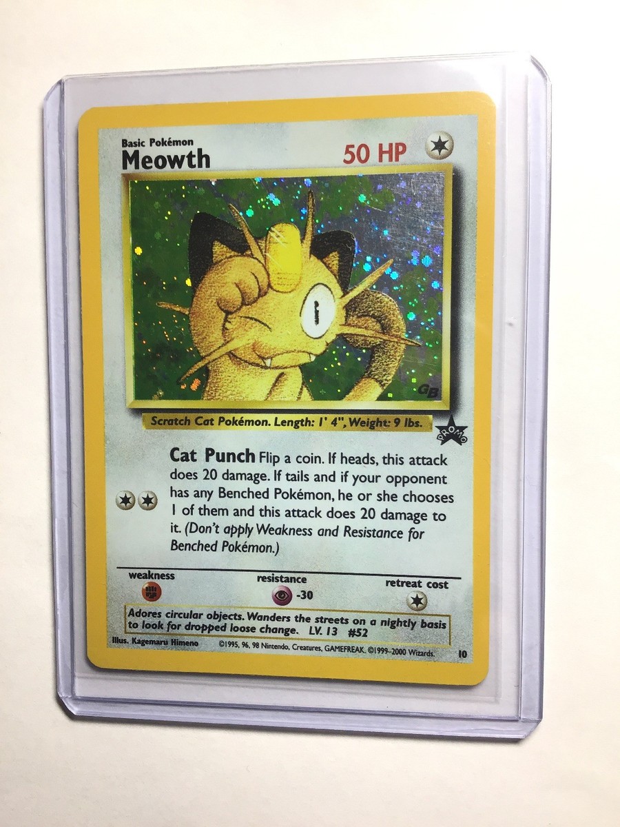 MEOWTH - #10 Black Star Promo - Holo - Pokemon Card - NM | eBay