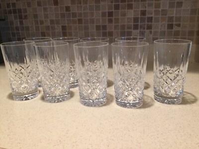 ROGASKA CRYSTAL RICHMAN HIGHBALL GLASSES SET OF 9 EXCELLENT CONDITION 