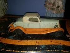 VERY RARE TOY Race CAR Original VTG 1930's GIRARD PIERCE ARROW Steel Wind-up Car