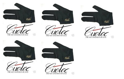 Premium New Cuetec Pool Cue Stick Glove- 3 Finger On Left hand( Black, Blue)