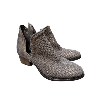 Very Volatile Veracruz Handwoven Leather Cut Out Pointed Ankle Booties size 6.5