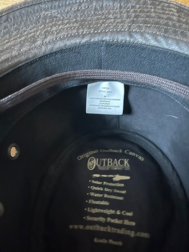 ORIGINAL Outback Trading Co HOLLY HILL Quick Dry 1 4721 River Canvas Hat. M. - Picture 13 of 13