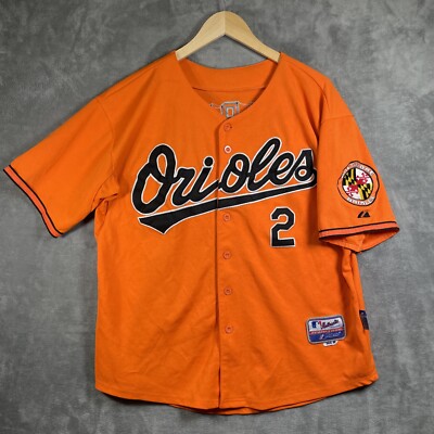 Majestic Baltimore Orioles Jersey Men's 48 Orange RARE VTG #2