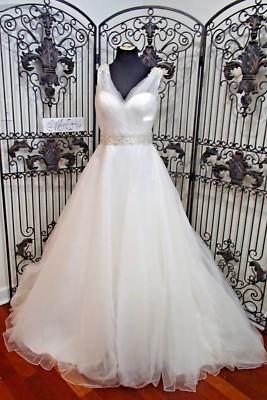 1015Wb SINCERITY 3843 IVORY $1227 sz 12  PEARL BEADED CRYSTAL WEDDING GOWN DRESS