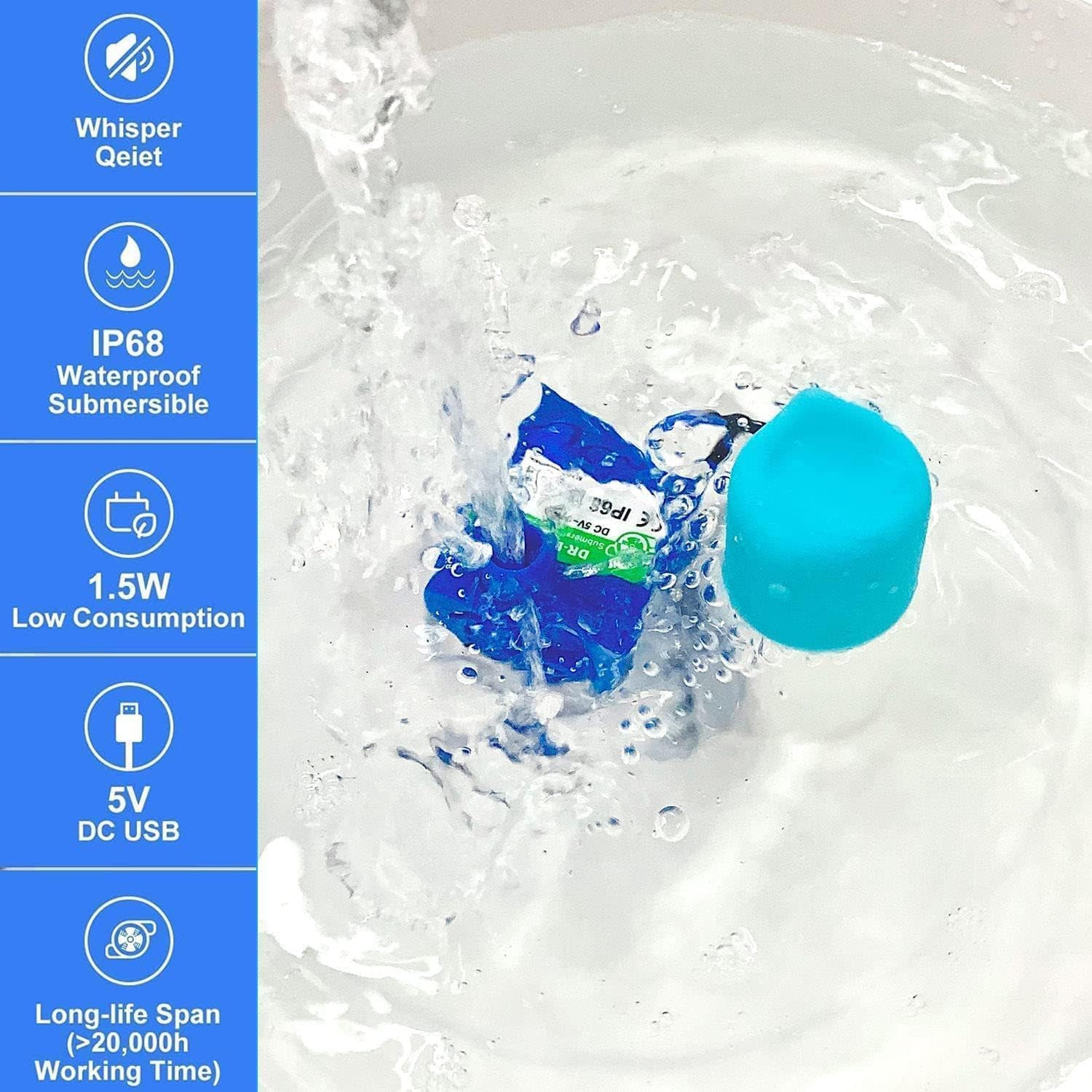 Cat Water Fountain Pump, Pet Water Fountain Replacement Pump DRDC160