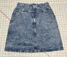 Vintage Denim Acid Washed 8 Western Circle T Boho Skirt