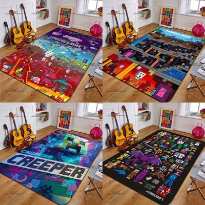 3D Minecraft Creeper Spiel Boden Teppich Schlafzimmer Doormat Wohnzimmer Matte