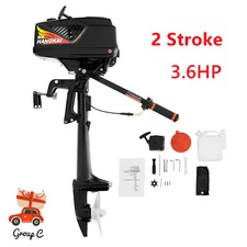 2 Stroke 3.6HP Outboard Motor Boat Engine Water Cooling CDI System Heavy Duty