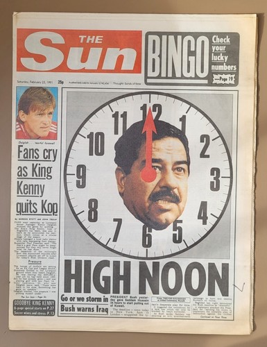 Periódico The Sun 1991 - listado múltiple, cumpleaños, aniversarios, deportes, Golfo - Imagen 80 de 111