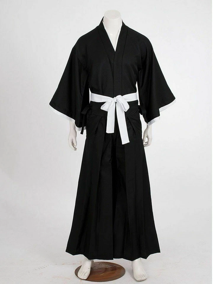 Bleach Kurosaki Ichigo Robe Cloak Coat Japanese Anime Cosplay Halloween Costume - Image 2 of 4