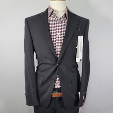 Calvin Klein MALBIN Men's Sport Coat Blazer Two Button Black Twill Wool 38S NEW