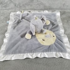 Douglas Baby Plush Lovey Gray Yellow Elephant Security Blanket 14" x 14"