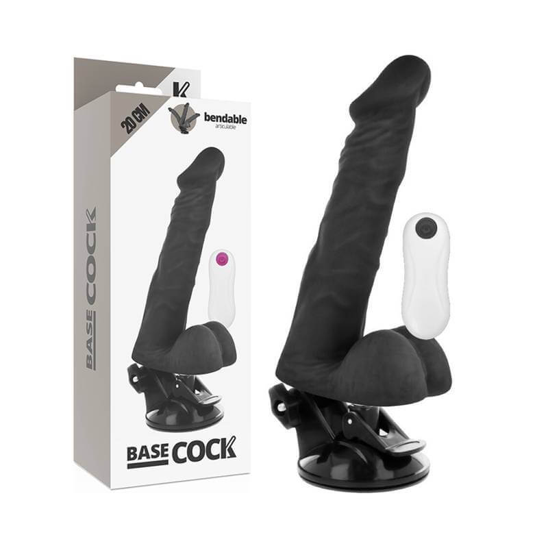 Basecock Bendable - Pene Realistico Articolabile con Vibrazione 20X4,5X3,5 CM Ne