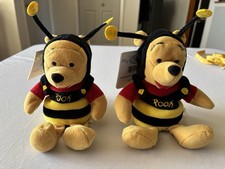 2 Disney Store  Parks Exclusive Mini Bean Bag Bumble Bee Pooh 8" W/ Tag